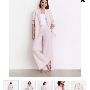 LOFT Women's Soft Pink Wide Leg Pantsuit